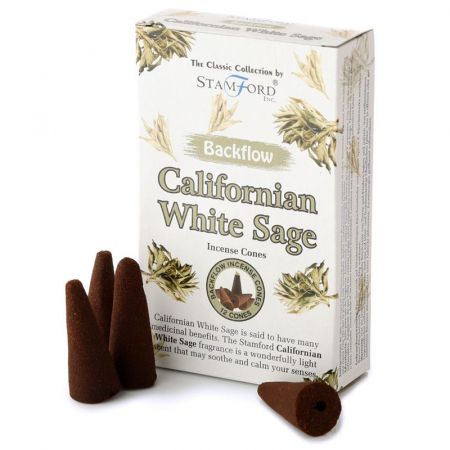 Kadzidełka Stożkowe Stamford Z Przepływem Zwrotnym Californian White Sage, Kalifornijska Biała Szałwia