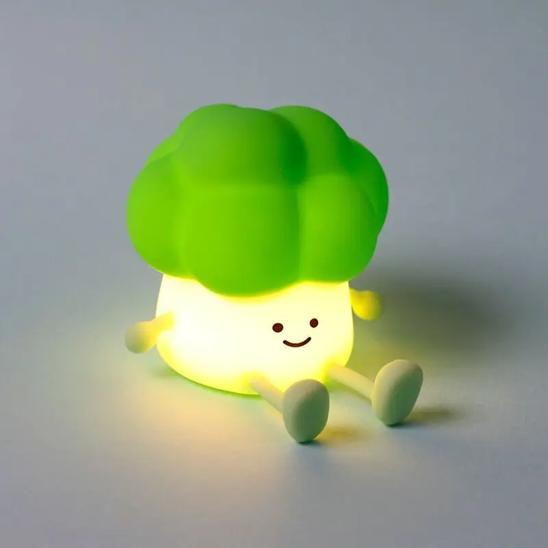 Foodiemals Broccoli LED Night Light Sleep Lamp & Phone Stand