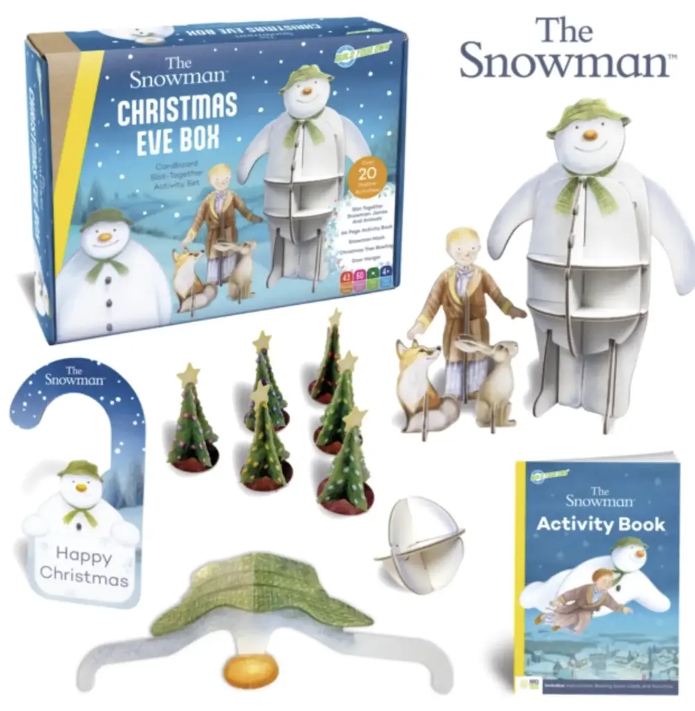 Build Your Own Christmas Eve Box: Cardboard Slot-Together Activity Set: The Snowman