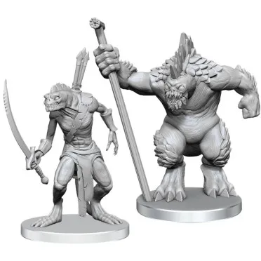 Pathfinder Deep Cuts: Unpainted Miniatures - Xulgath Skirmisher & Stoneliege