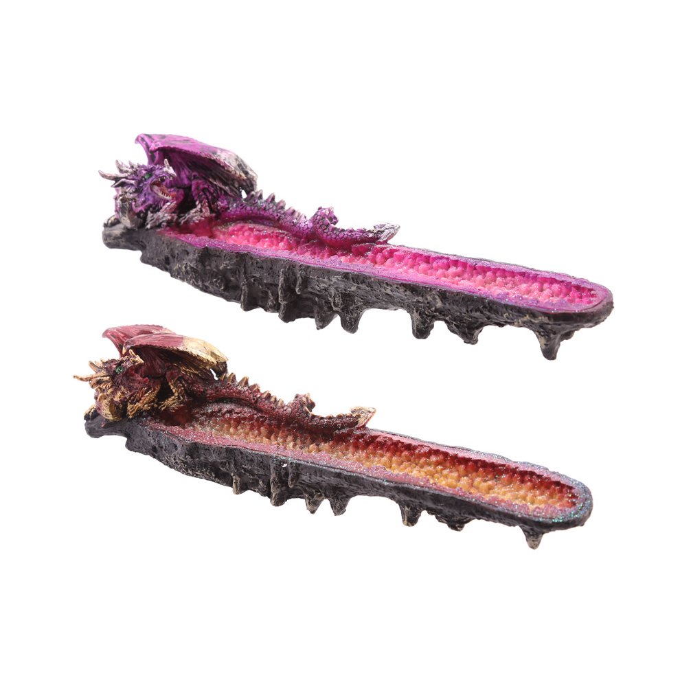 Geode Crystal Dragon Outcrop Ashcatcher Incense Stick Burner