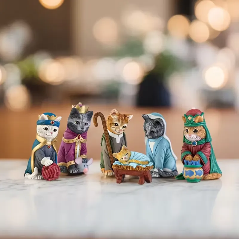 Cat Figurine Nativity