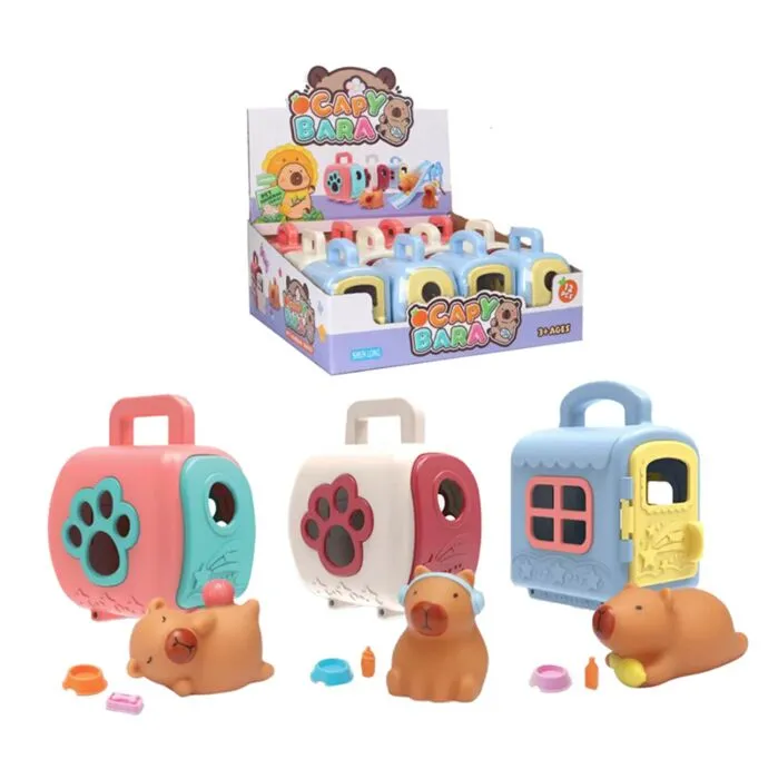 Cute Capybara Pet Carry Case Set
