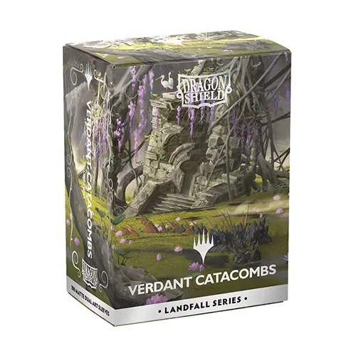Dragon Shield X Magic: The Gathering: Verdant Catacombs - Matte Standard Size Sleeves Landfall Series