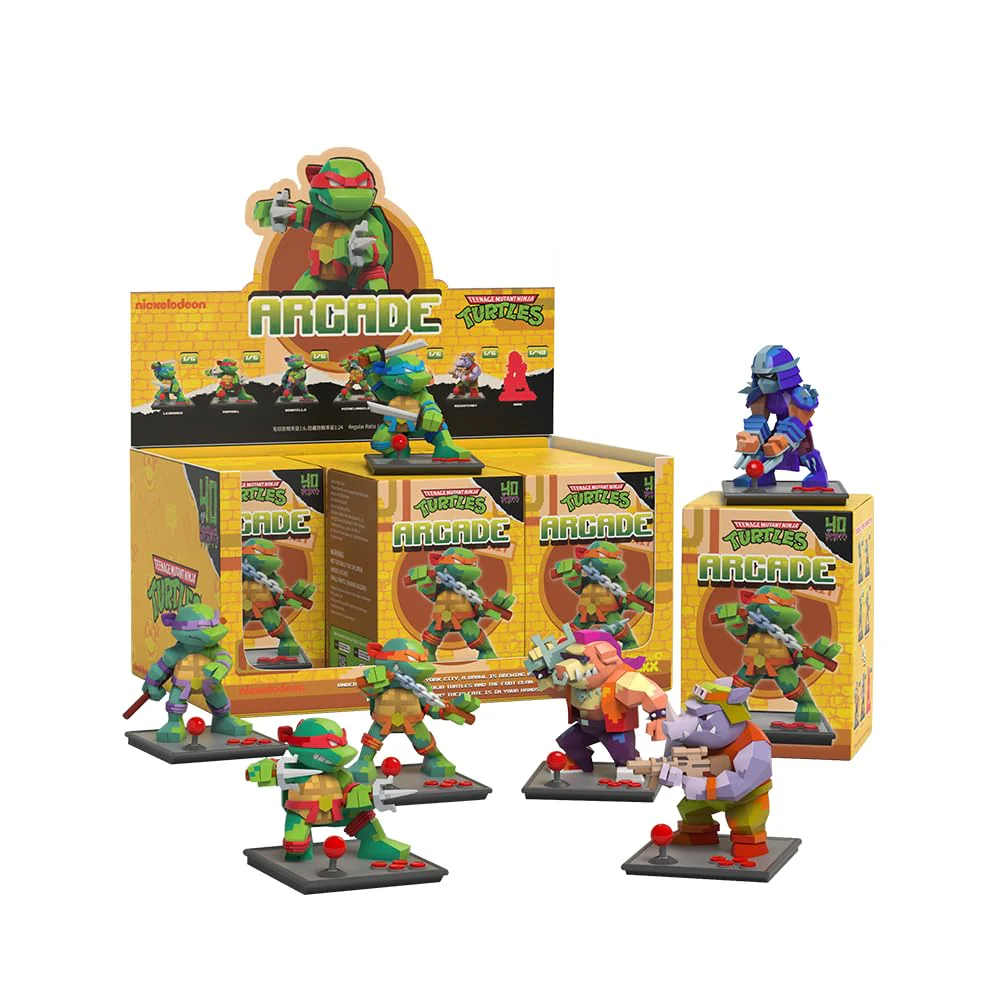 Mighty Jaxx Arcade: Teenage Mutant Ninja Turtles - Blind Box Toy Collectible Figurines Tray
